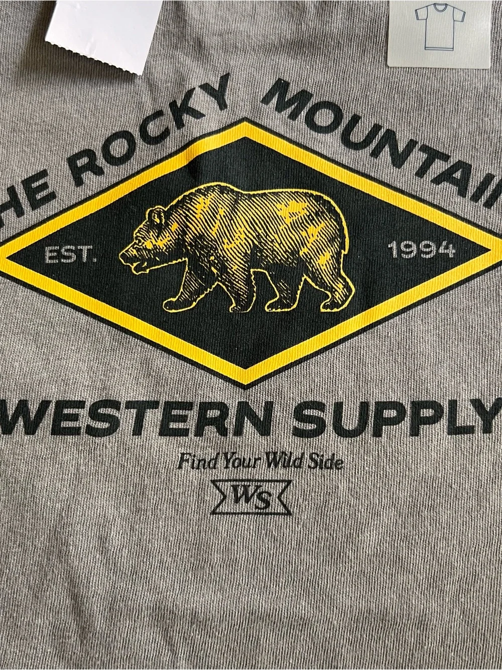 NWT Old Navy Rocky Mountains Bear Graphic Tee Gray Boys Size 6T